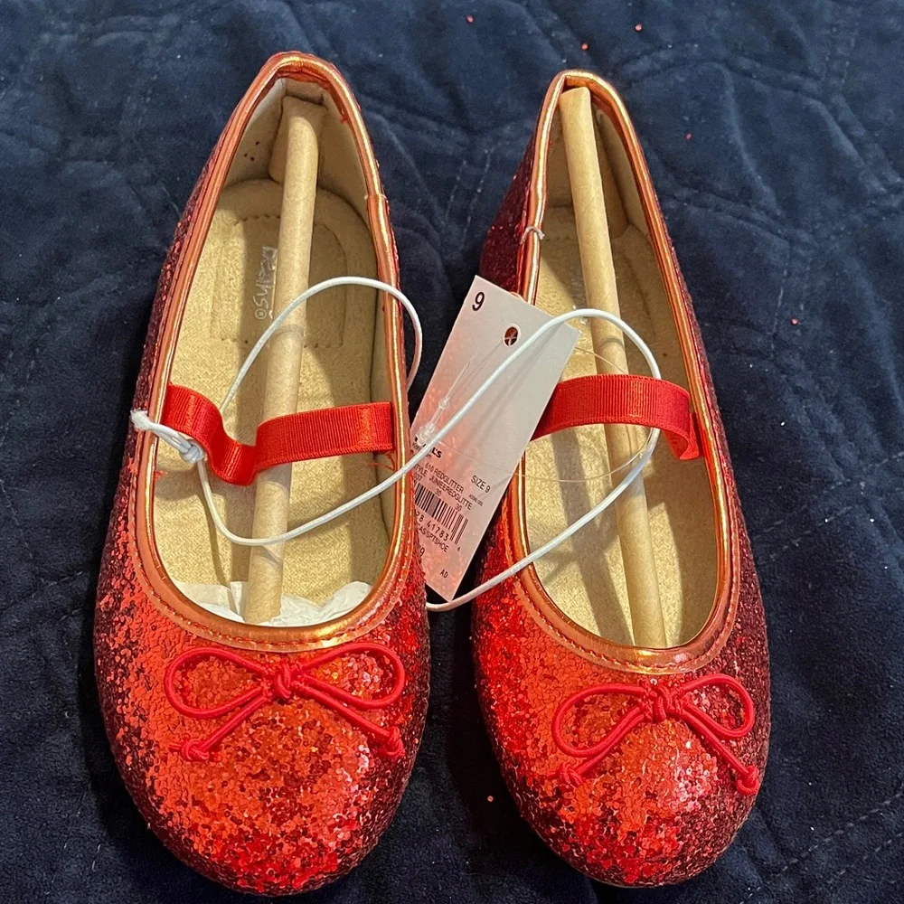 Jumping Beans Red Glitter Dress Shoes